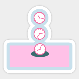 Catch the moment - clock drifts Sticker